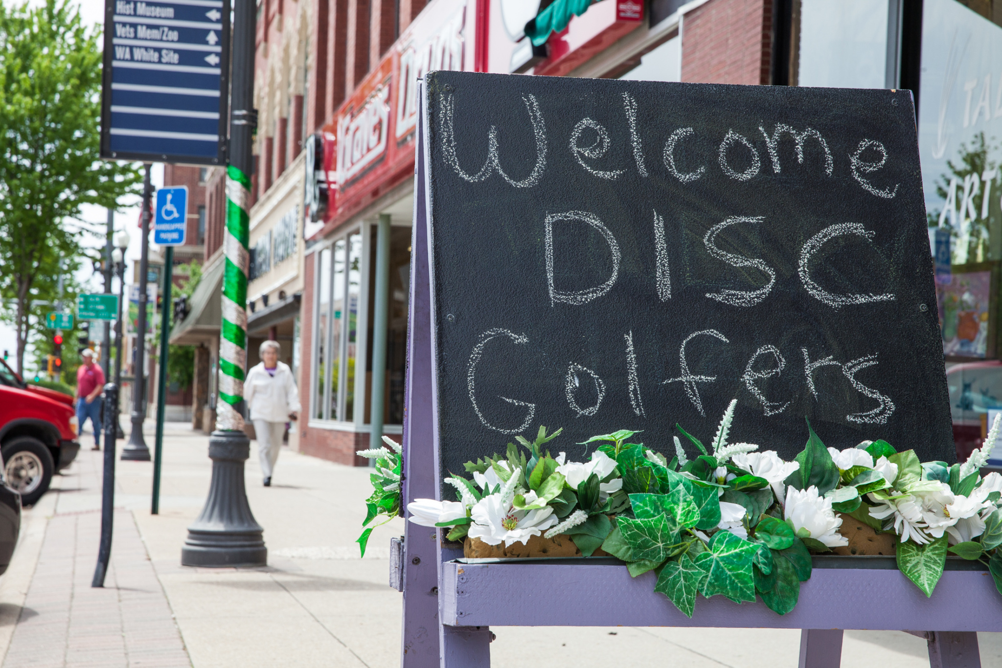 Downtown Emporia Welcome Disc Golf Sign